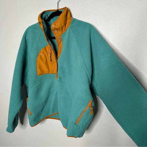 Free People Hit The Slopes Color Block Fleece Pullover -  Mountain Majesty - Picture 4 of 8